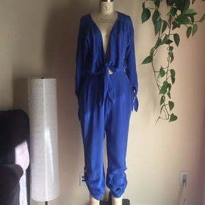 Blue Silk Jumpsuit | Alice by Temperley